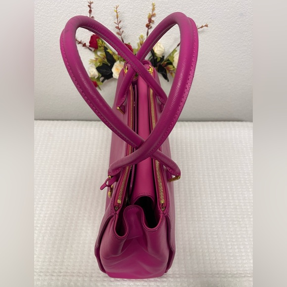 Five (5) Compartments MCM Fuchsia Satchel Bag - Picture 5 of 14